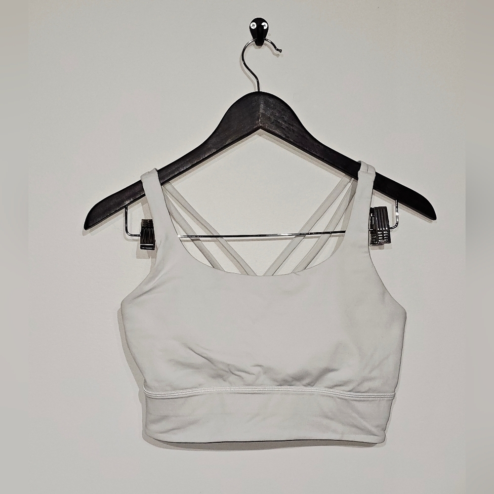 Lululemon Energy Bra Size 10 White And Light Grey